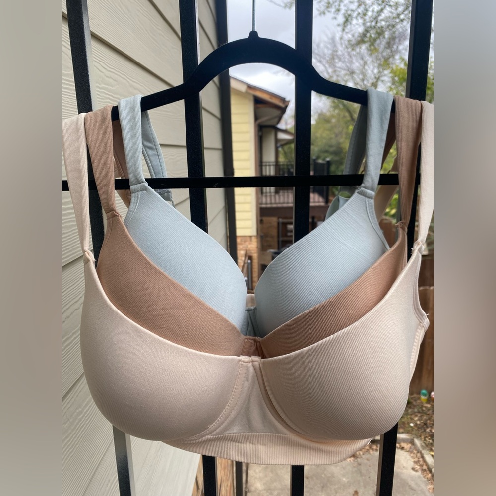 Danskin Women's Bra Set - Cream, Tan, and Blue